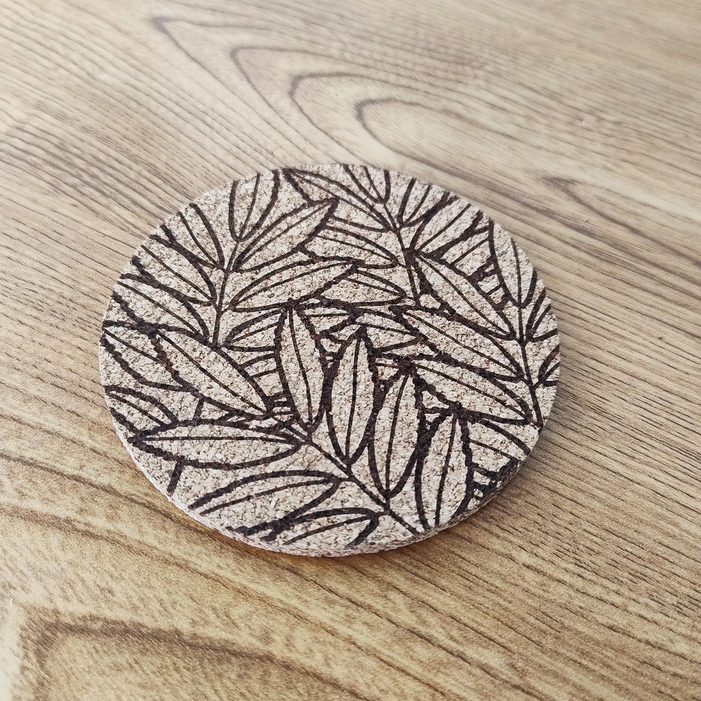 Dessous de Verre en Liège Thème "Feuilles" n°4