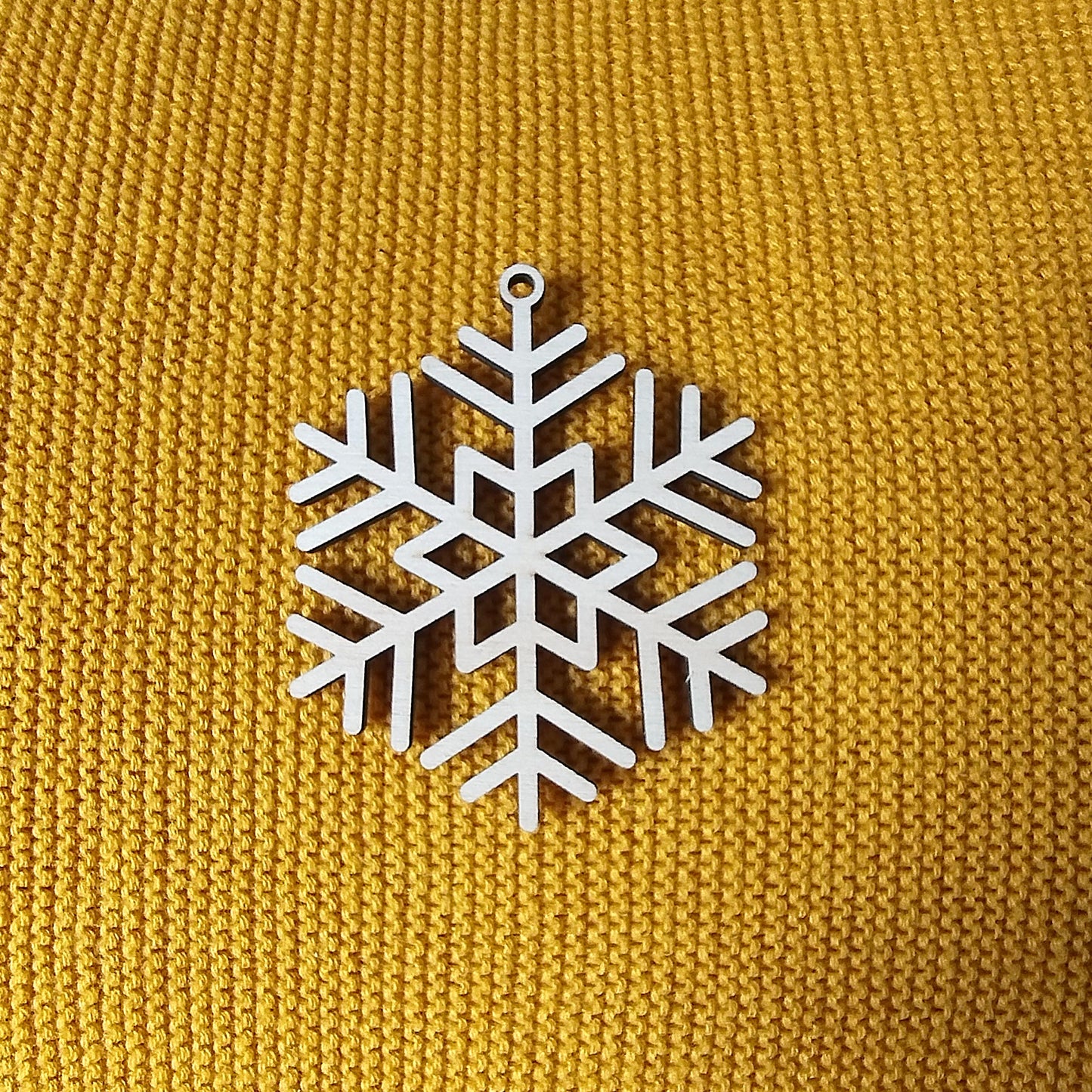 Lot 10 Boules de Noël en Bois Thème "Flocons"