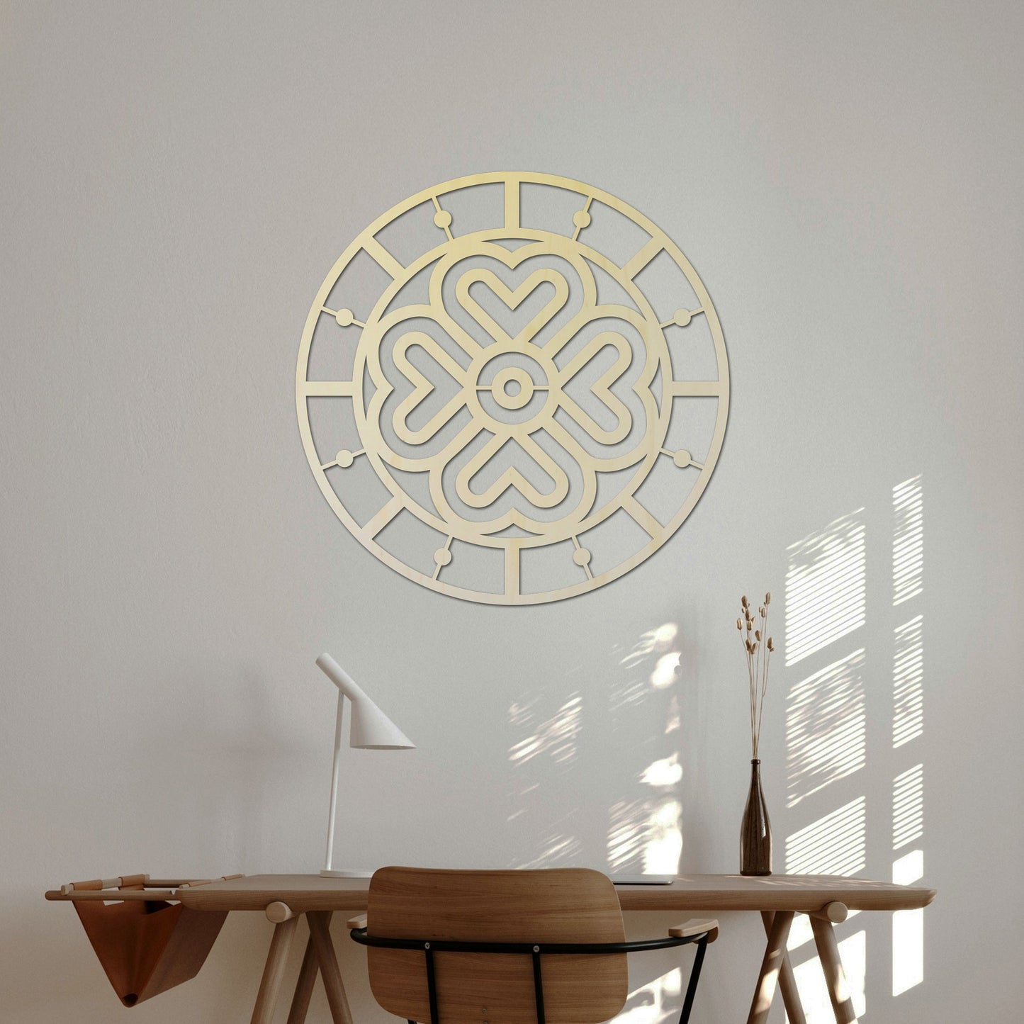 Tableau Bois Symbole "Trèfle Celte"