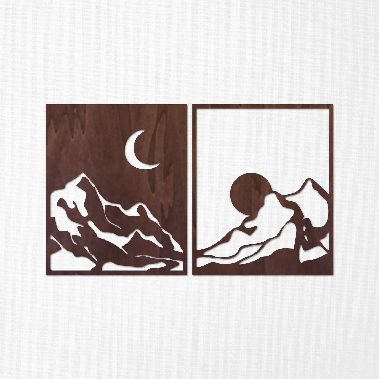 Tableau Bois "Un jour à la Montagne"