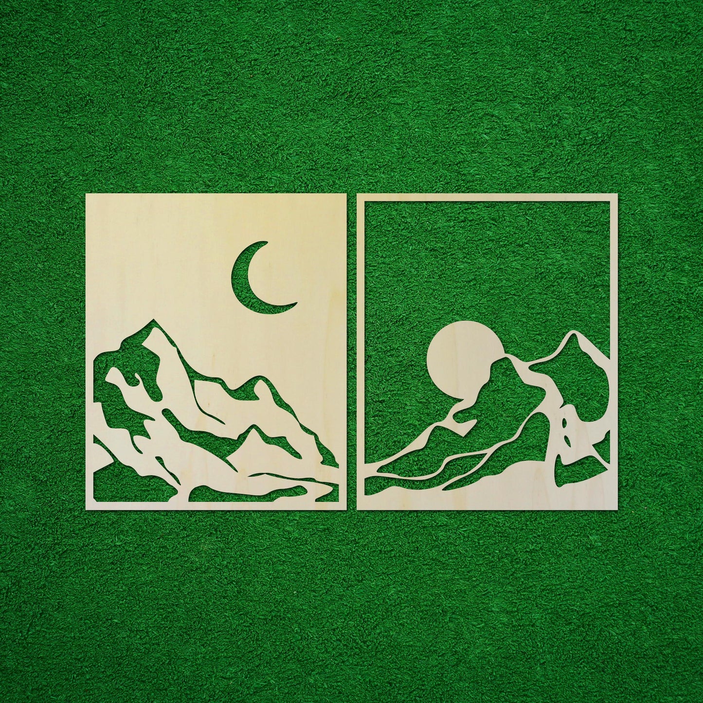 Tableau Bois "Un jour à la Montagne"