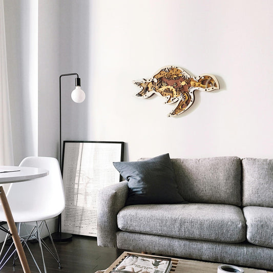 Tableau Bois Relief "Tortue"