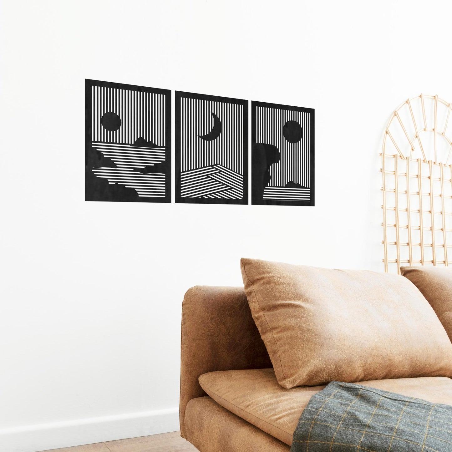 Tableau Bois "Lignes d'Horizons"