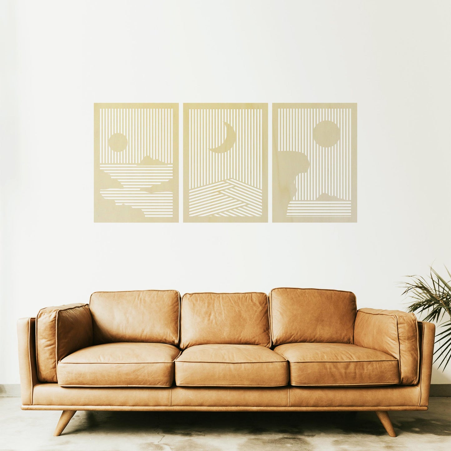 Tableau Bois "Lignes d'Horizons"