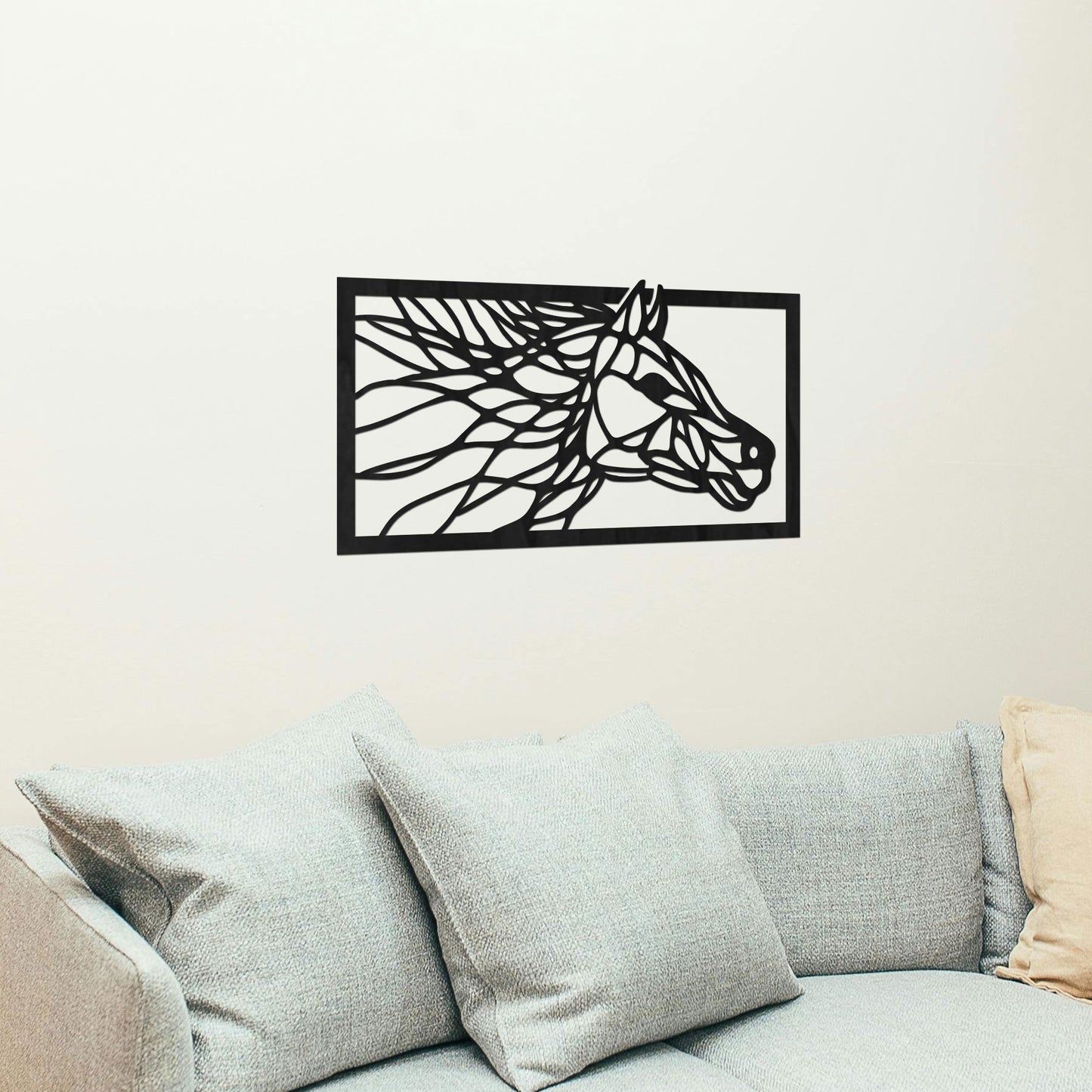 Tableau Bois "Cheval de traits"