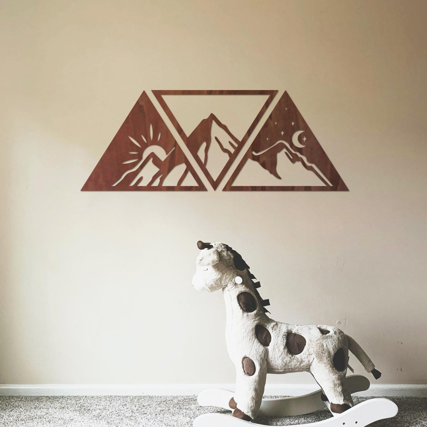 Tableau Bois "Montagne en dents de scie"