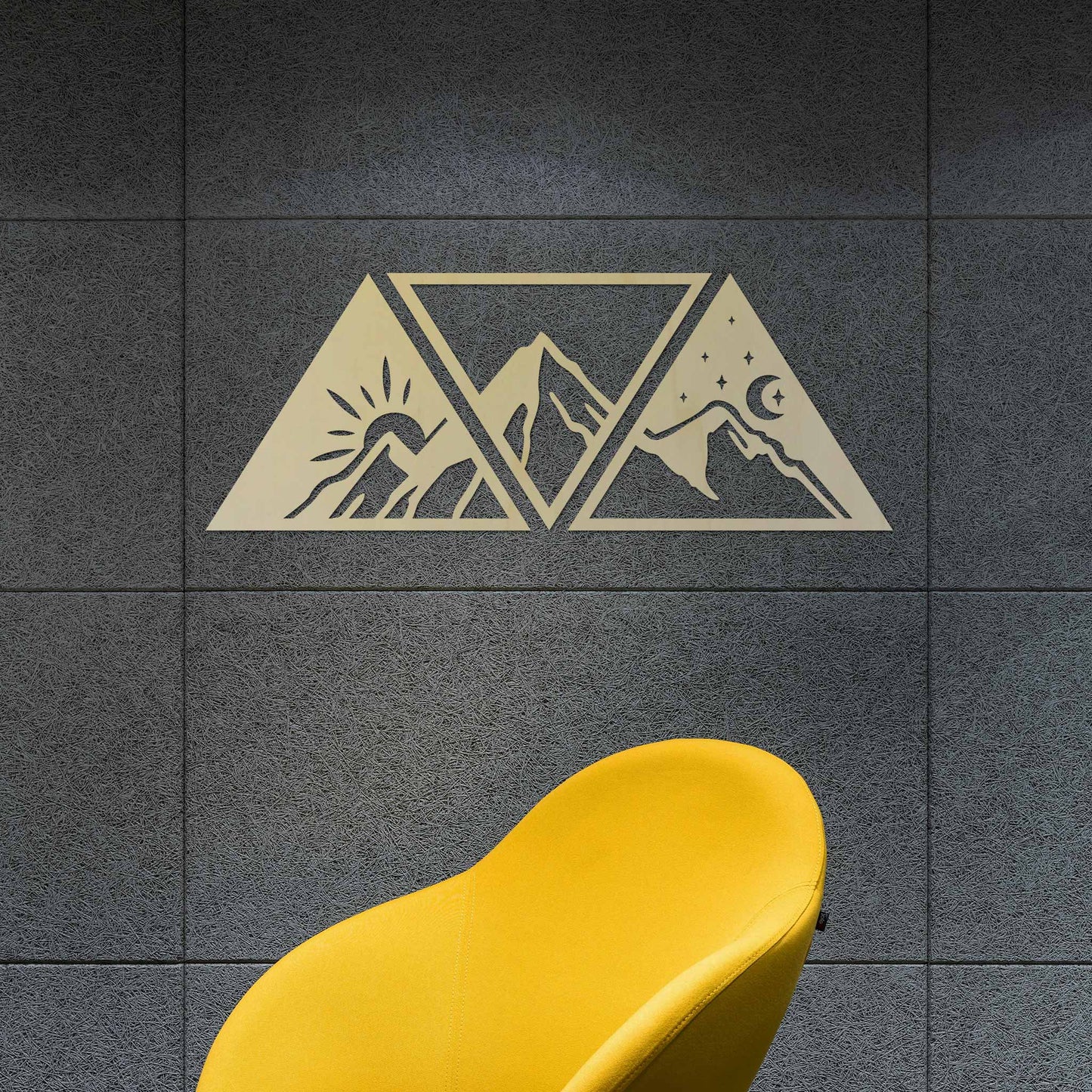 Tableau Bois "Montagne en dents de scie"