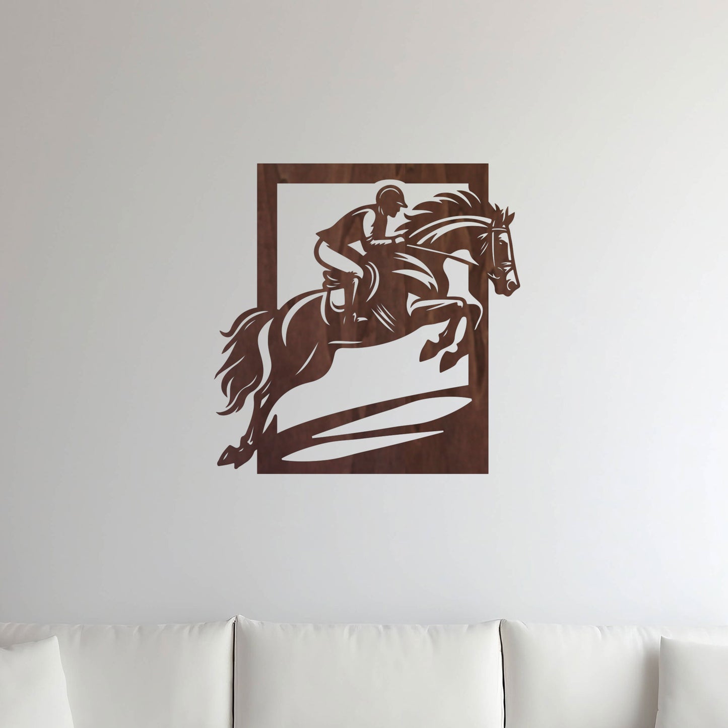 Tableau Bois "Sport Hippique"