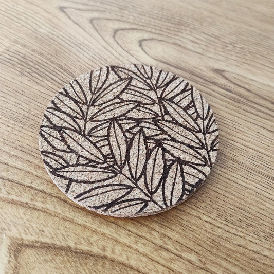 Dessous de Verre en Liège Thème "Feuilles" n°4