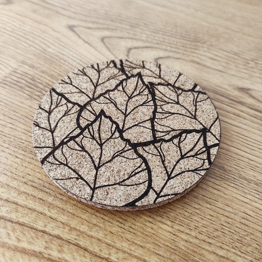 Dessous de Verre en Liège Thème "Feuilles" n°6