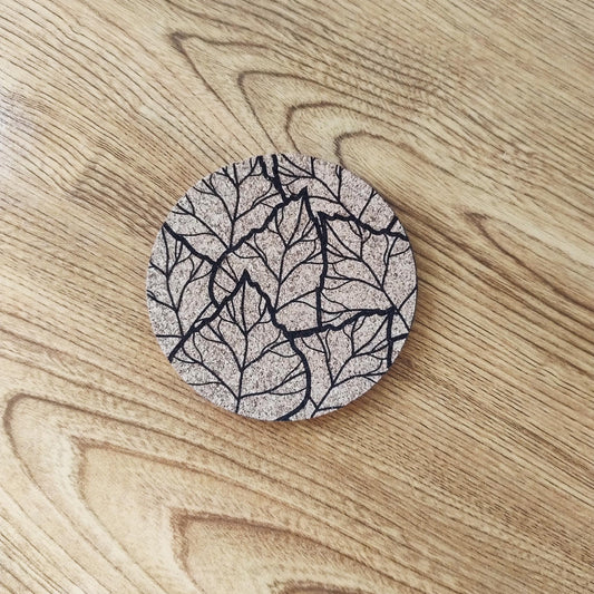Dessous de Verre en Liège Thème "Feuilles" n°6