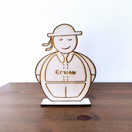 Souvenir de Naissance en Bois "Petit Breton"