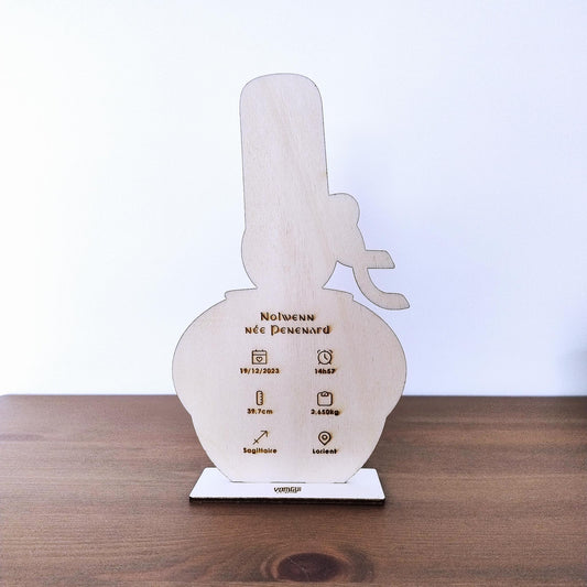 Souvenir de Naissance en Bois "Petite Bretonne"