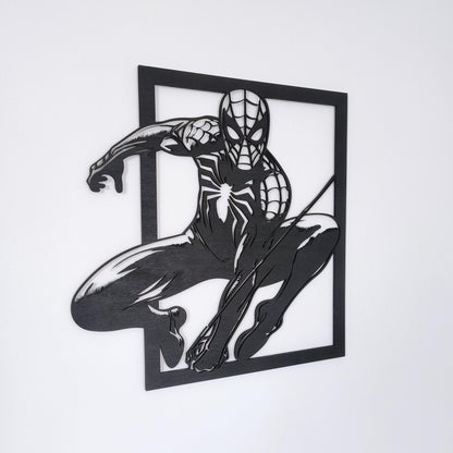 Tableau Bois Super-Héros "Spider-Man" 01