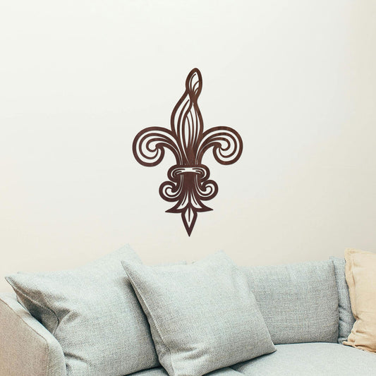 Tableau Bois Symbole "Fleur de Lys"