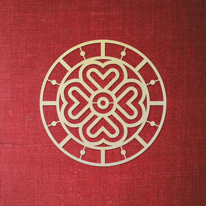 Tableau Bois Symbole "Trèfle Celte"