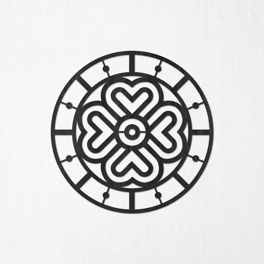 Tableau Bois Symbole "Trèfle Celte"
