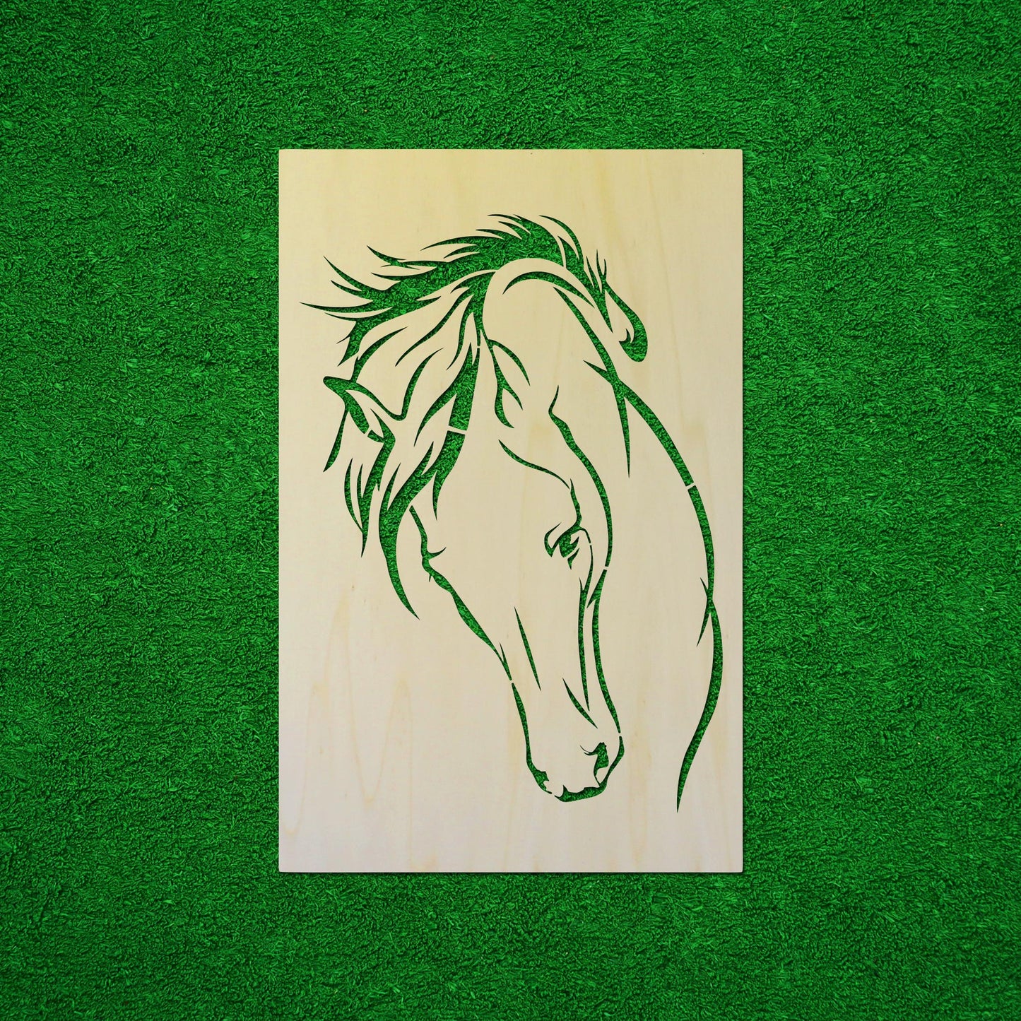 Tableau Bois "Cheval Sauvage"