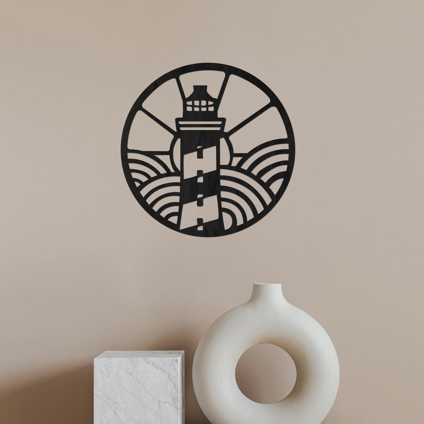 Tableau Bois "Plein Phare" Rond