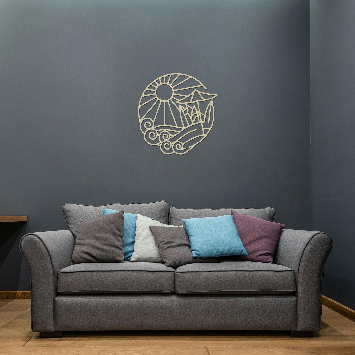 Tableau Bois "Bulle d'été" Rond