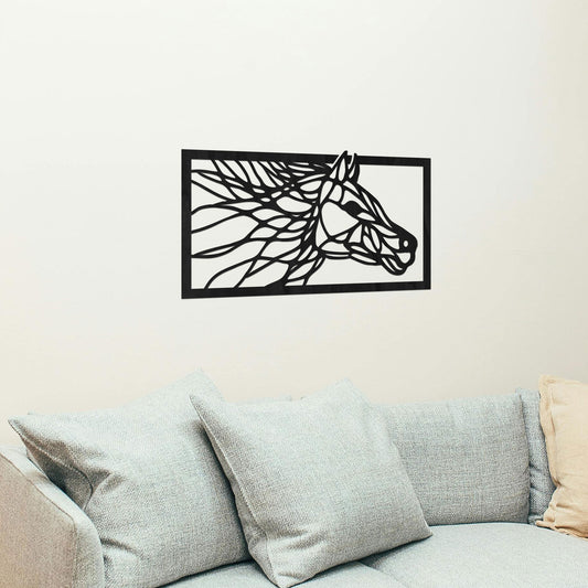 Tableau Bois "Cheval de traits"
