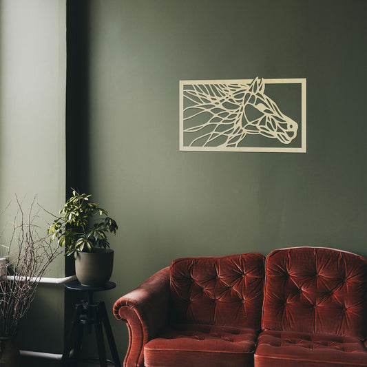 Tableau Bois "Cheval de traits"