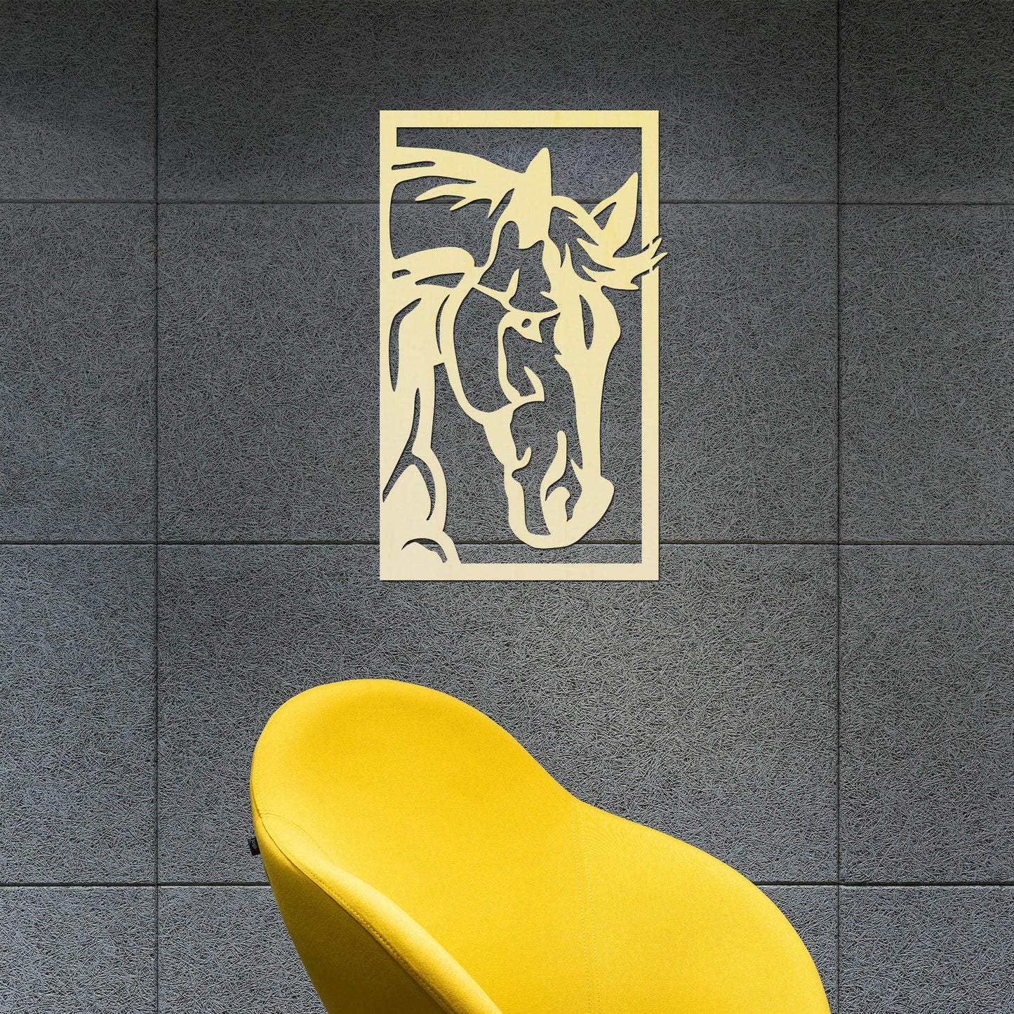 Tableau Bois "Portrait de Cheval"