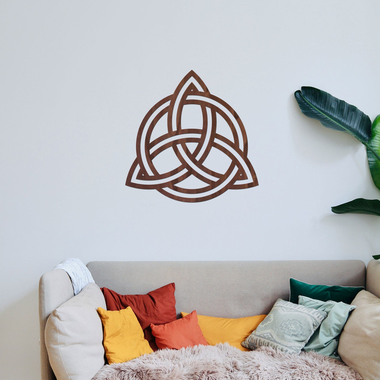 Tableau Bois Symbole "Triquetra"