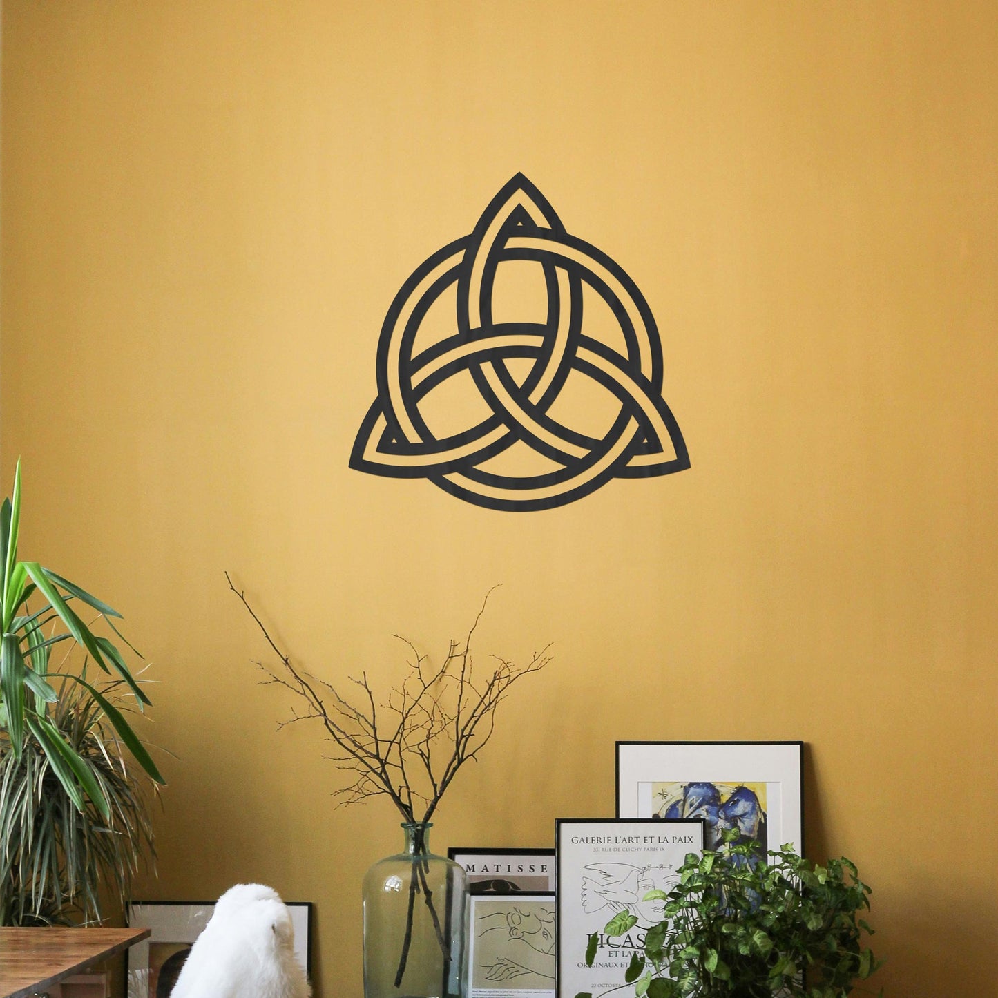 Tableau Bois Symbole "Triquetra"