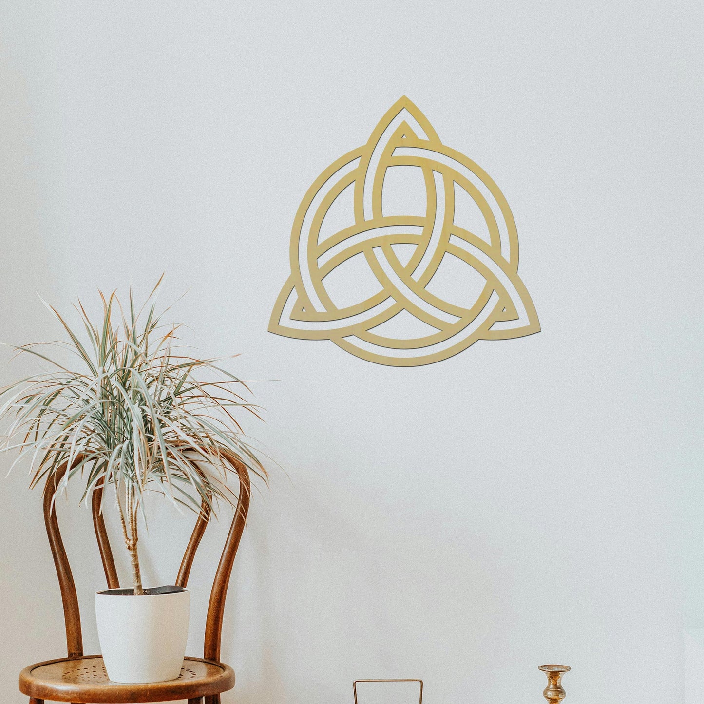 Tableau Bois Symbole "Triquetra"