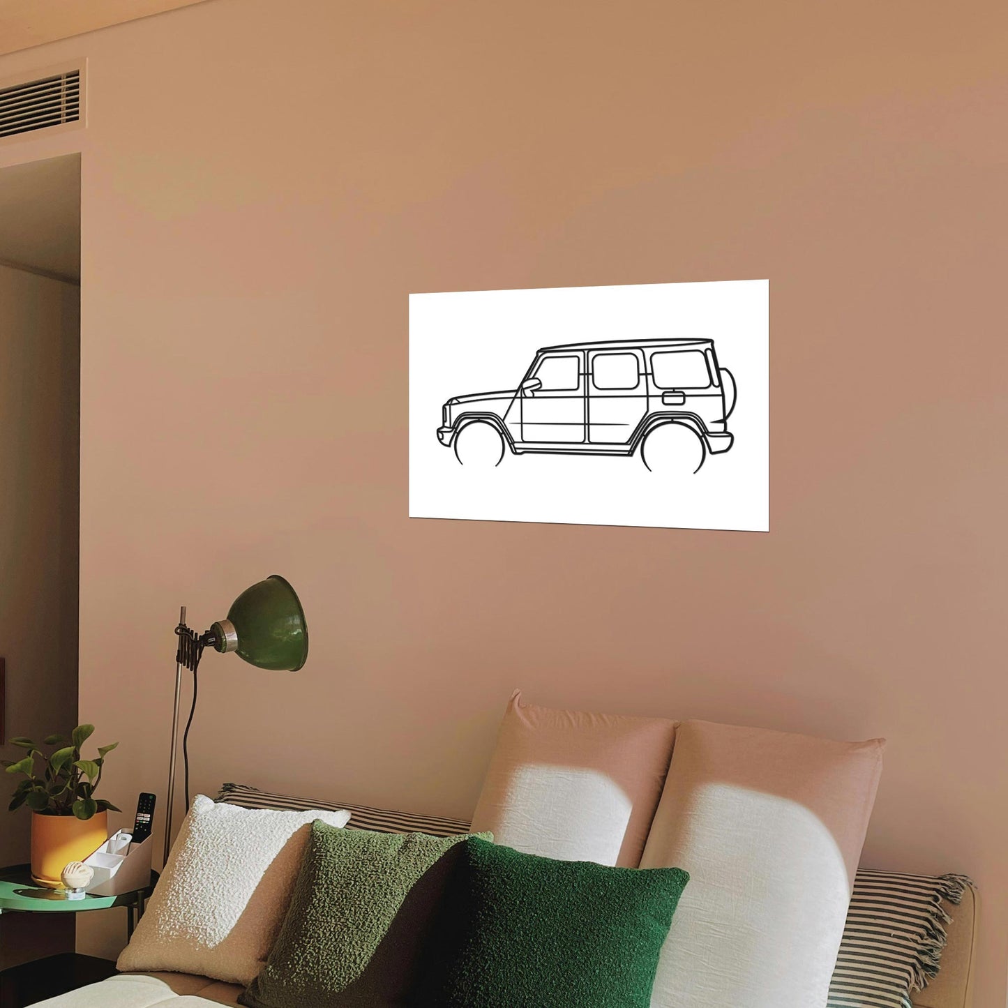 Tableau Bois "Silhouette Véhicule Mercedes-Benz Classe G"