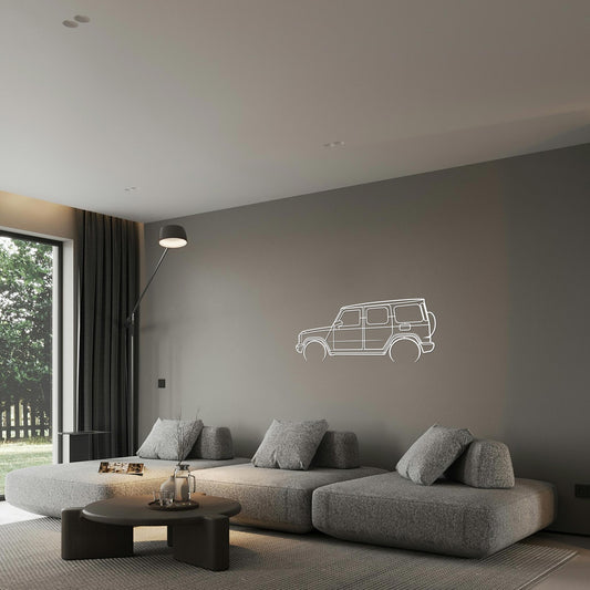 Tableau Bois "Silhouette Véhicule Mercedes-Benz Classe G"