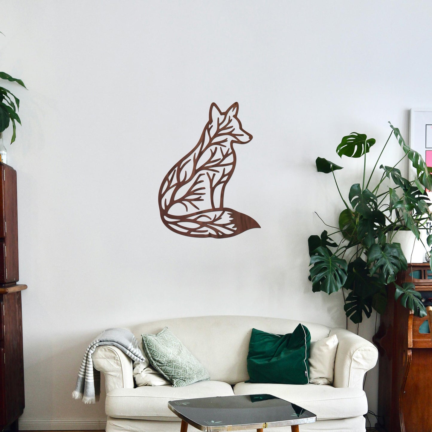 Tableau Bois "Renard Racines"