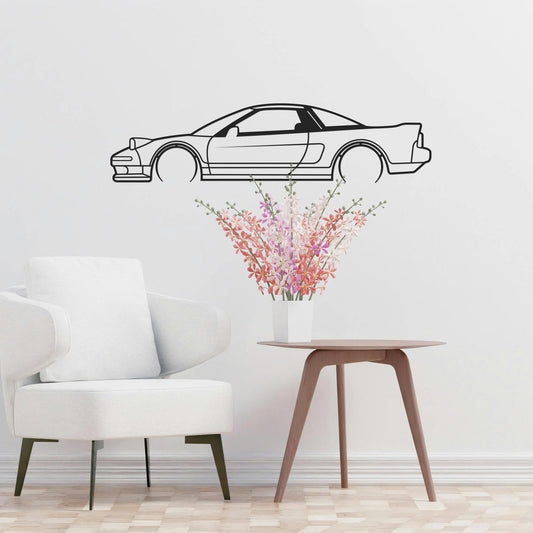 Tableau Bois "Silhouette Véhicule Honda NSX"
