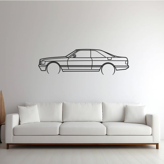 Tableau Bois "Silhouette Véhicule Mercedes-Benz 500 SEC W126"