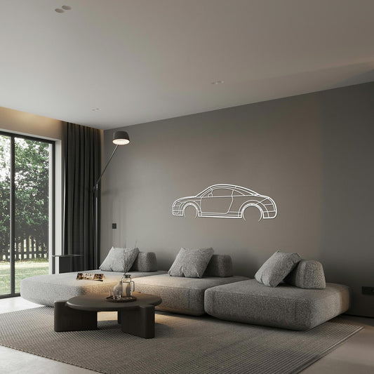 Tableau Bois "Silhouette Véhicule Audi TT"