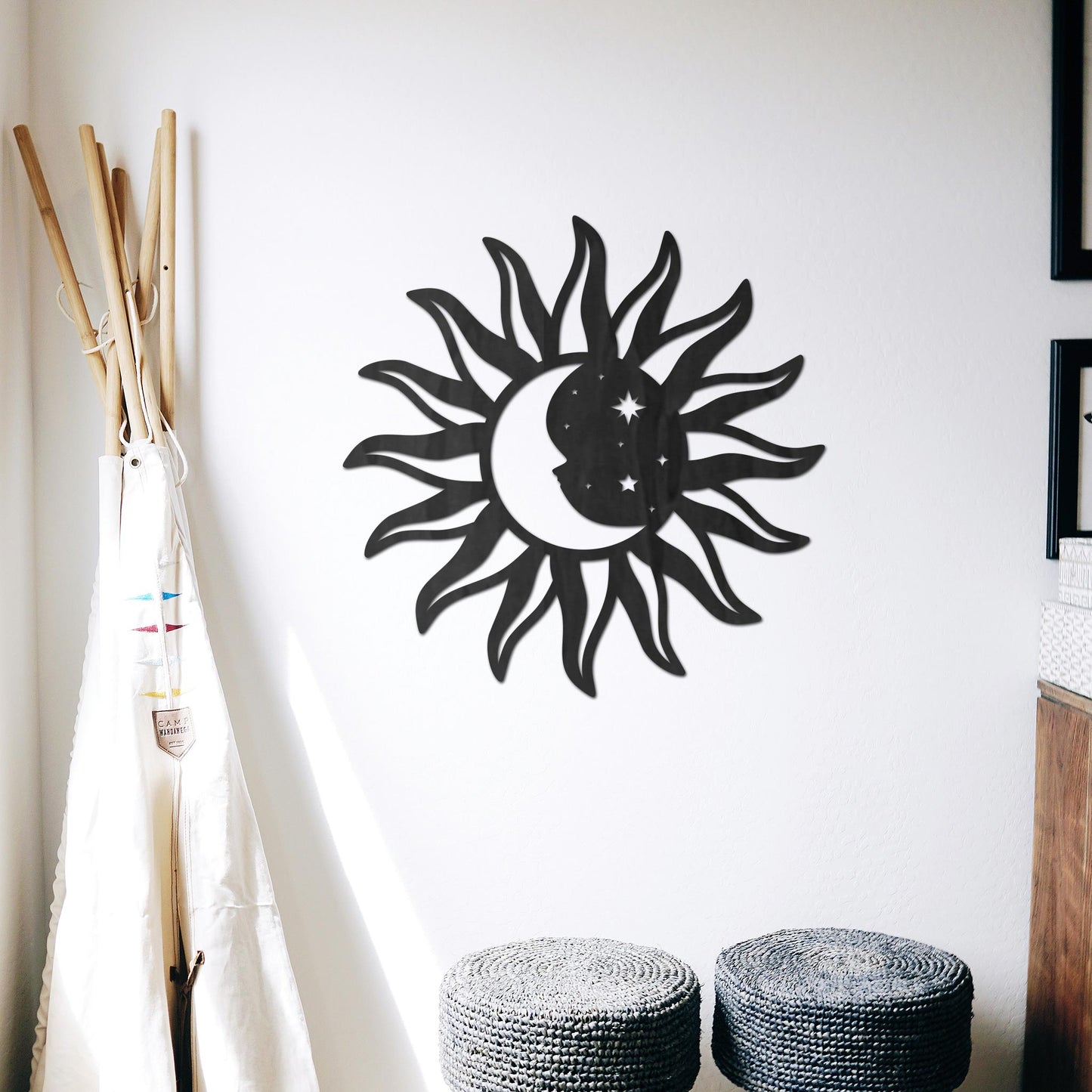 Tableau Bois "Soleil de Lune"