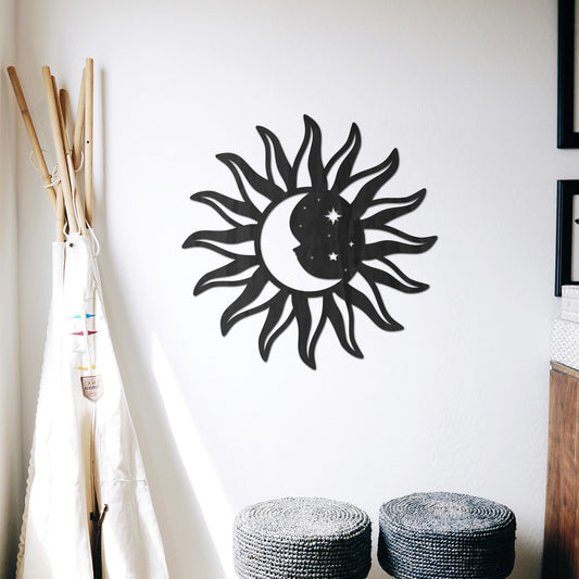 Tableau Bois "Soleil de Lune"