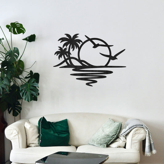 Tableau Bois "Horizon Tropical"