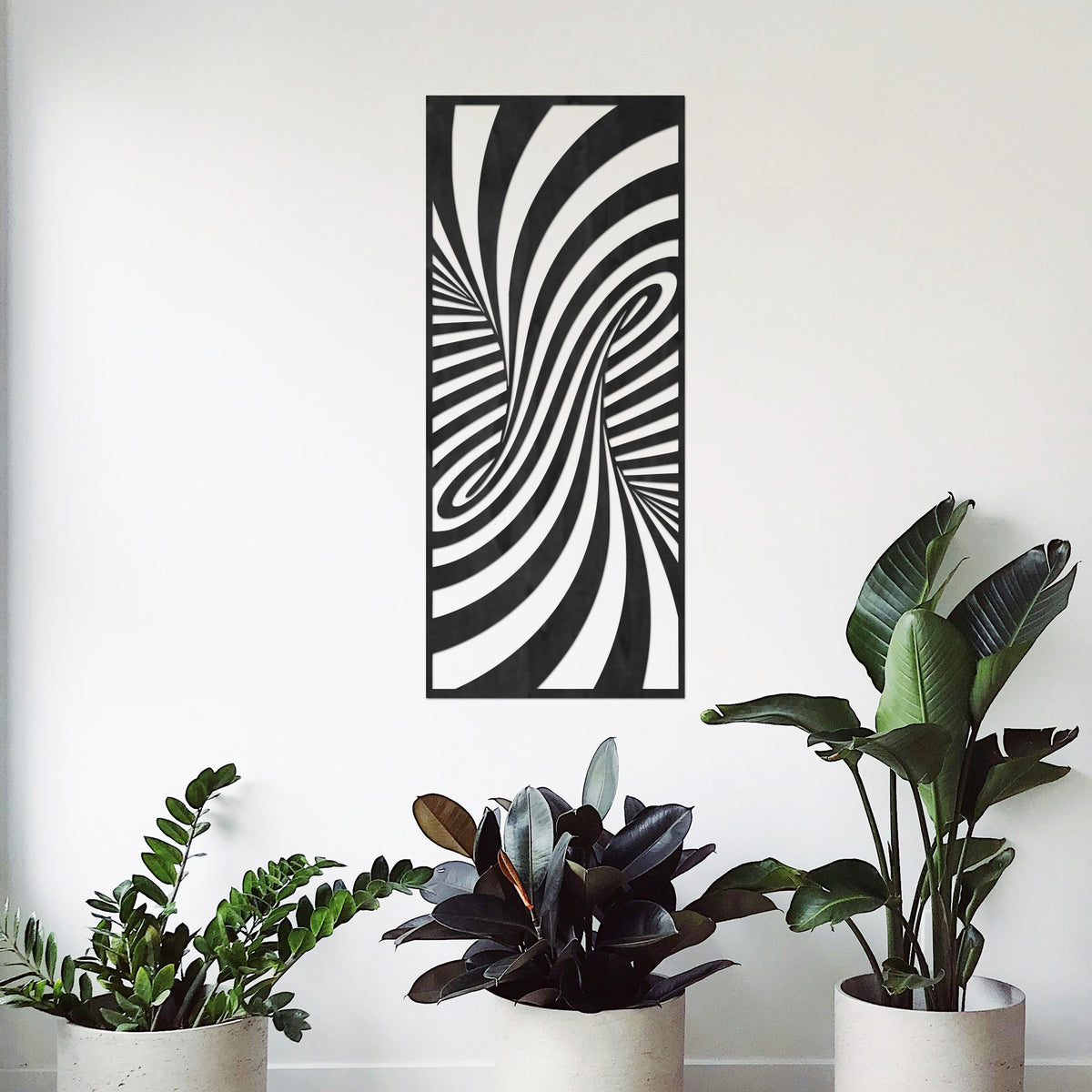 Tableau Bois "Spirale Illusion 3D"