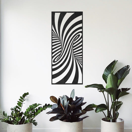 Tableau Bois "Spirale Illusion 3D"